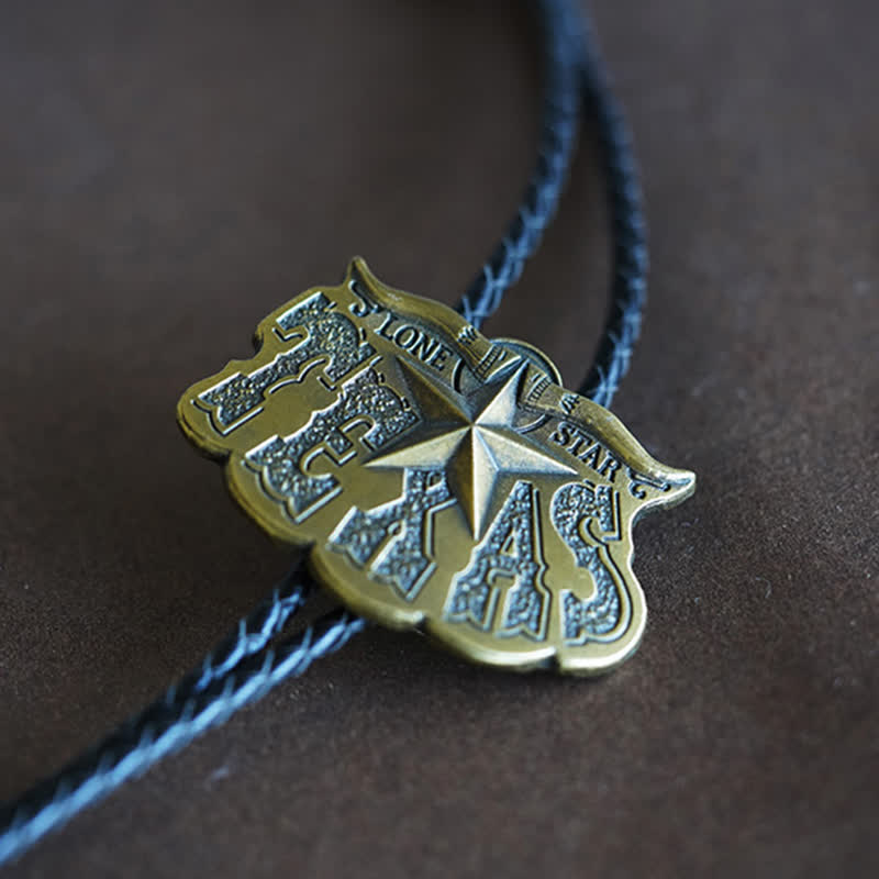 Cravatta Bolo con ciondolo Texas Lone Star Longhorn