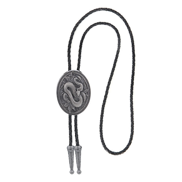 Cravatta Bolo con ciondolo a forma di fiore di serpente tradizionale
