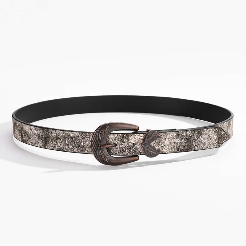 Cintura in pelle con fibbia sottile e versatile vintage