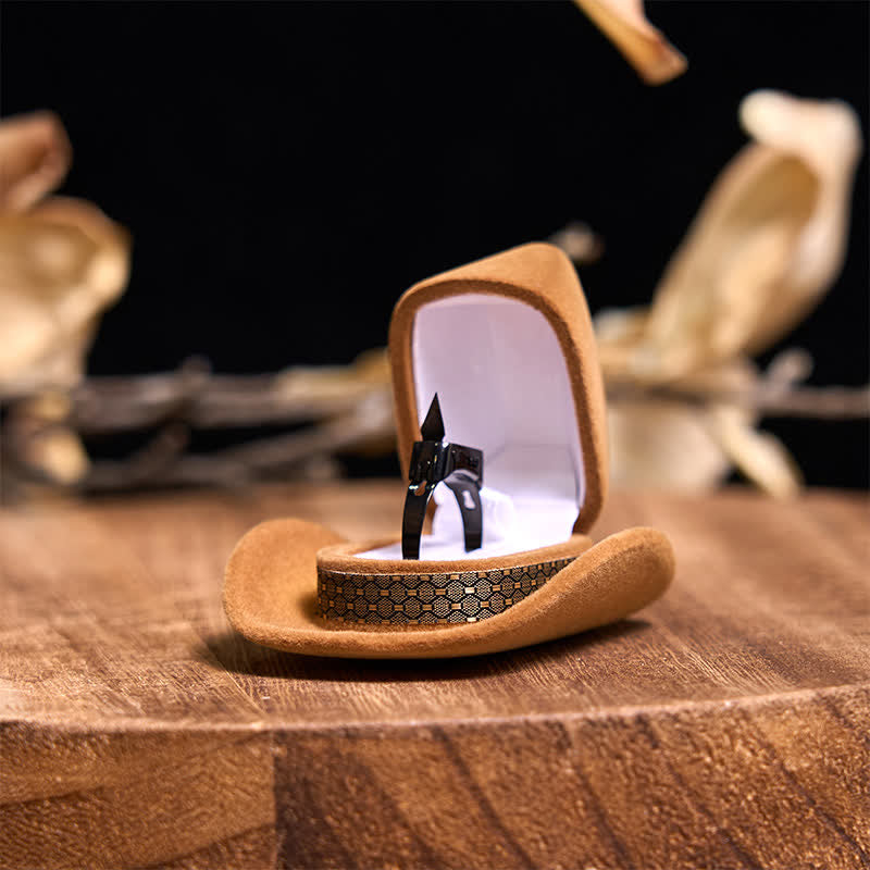 Set di anelli con ciondolo a forma di toro turchese con fibbia per cintura con coltello nascosto fai da te - image 5