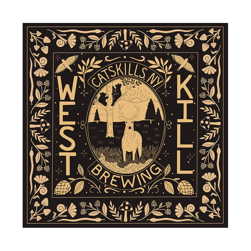 Sciarpa quadrata "Black Hunter Deer West Kill"