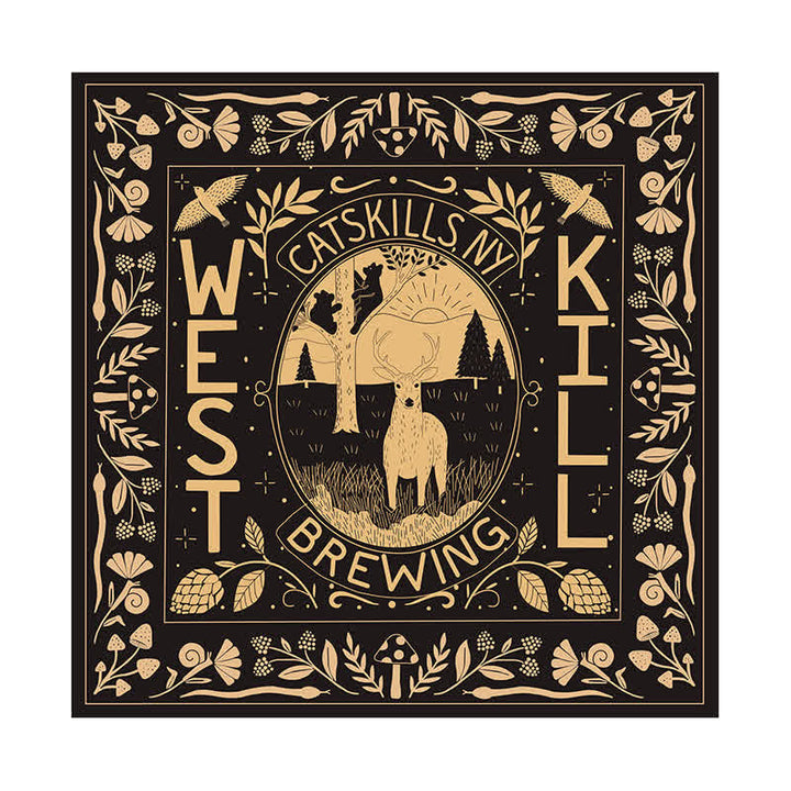 Sciarpa quadrata "Black Hunter Deer West Kill"
