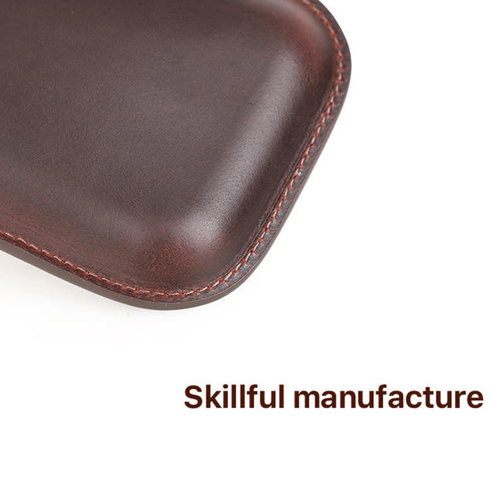 Custodia per sigari in pelle marrone portatile Humidor per sigari (per tre sigari)