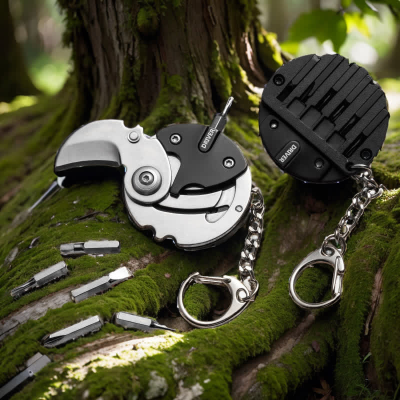 8 in 1 coltello multiuso, cacciavite, portachiavi EDC