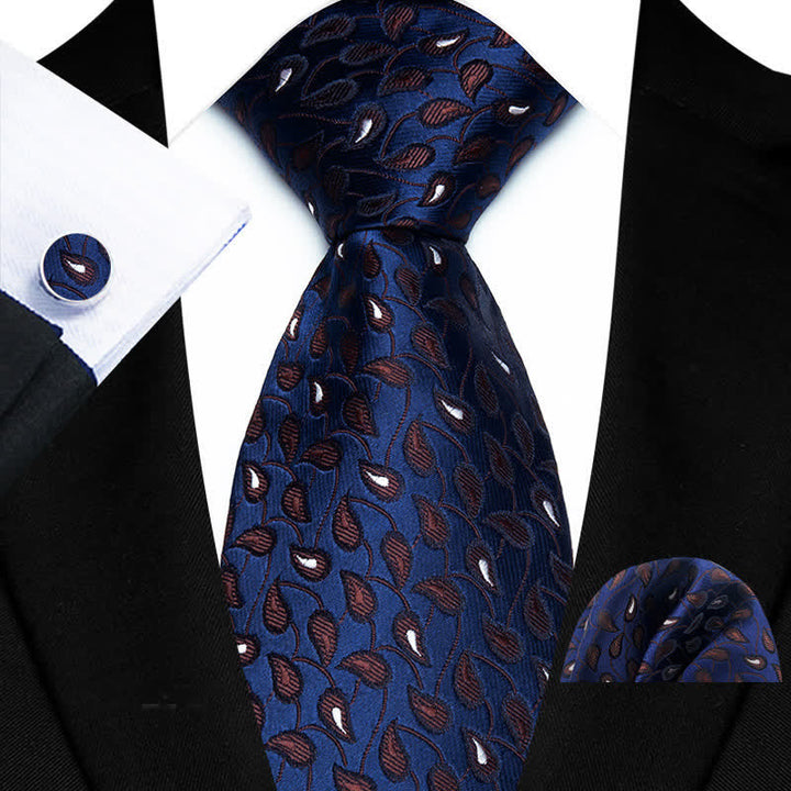 Set di 3 cravatte da uomo con motivo Paisley sottile