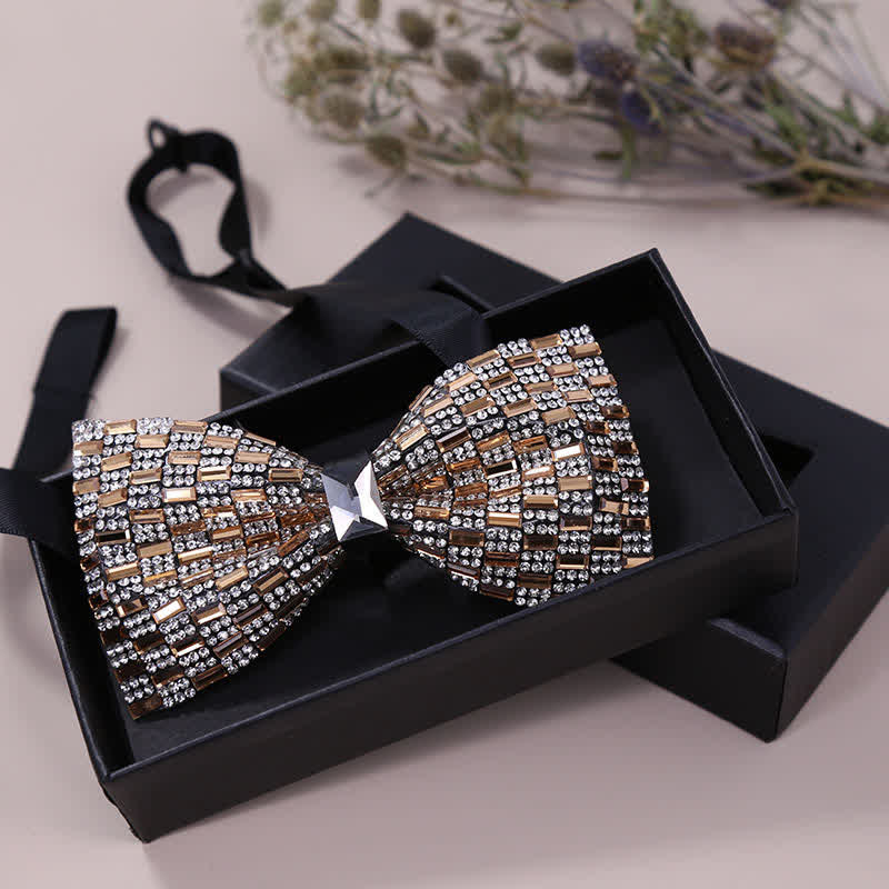 Papillon da uomo con strass di cristallo squisito