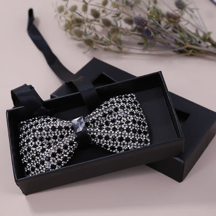 Papillon da uomo con strass di cristallo squisito