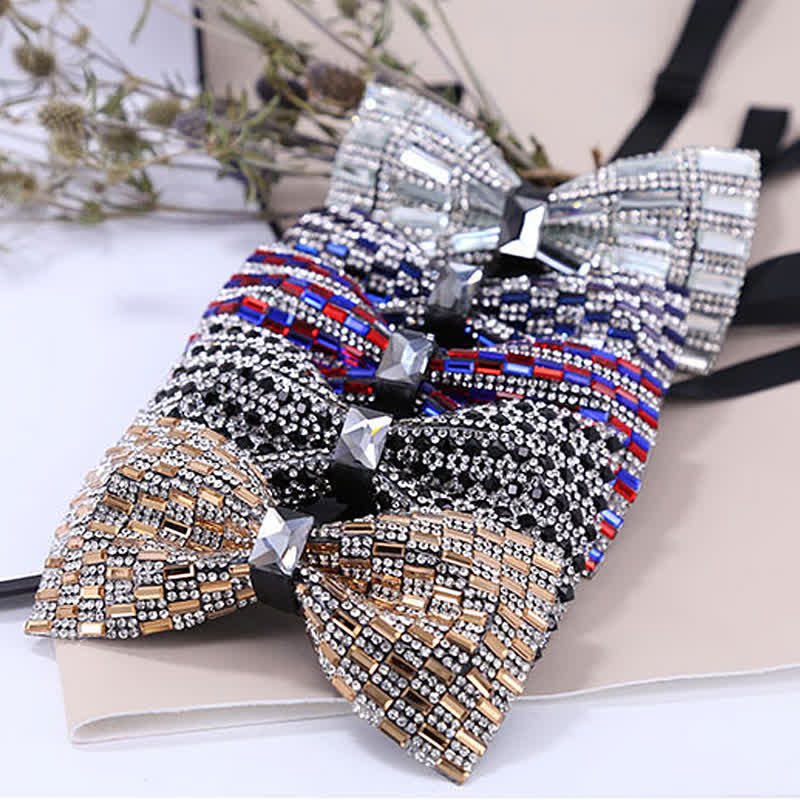 Papillon da uomo con strass di cristallo squisito