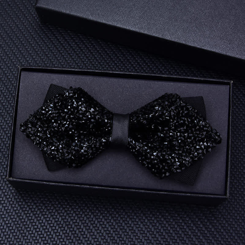 Papillon con strass di cristallo alla moda casual da uomo