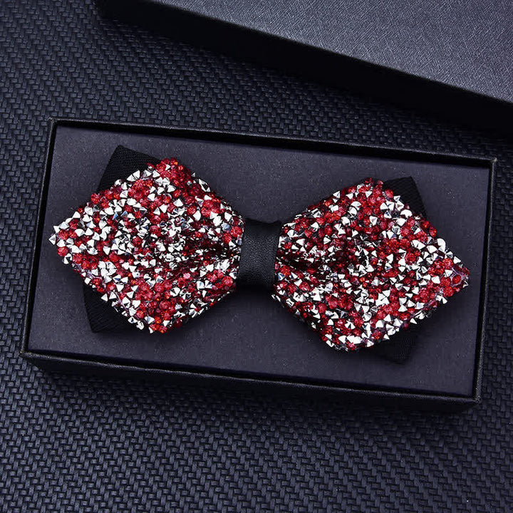 Papillon con strass di cristallo alla moda casual da uomo