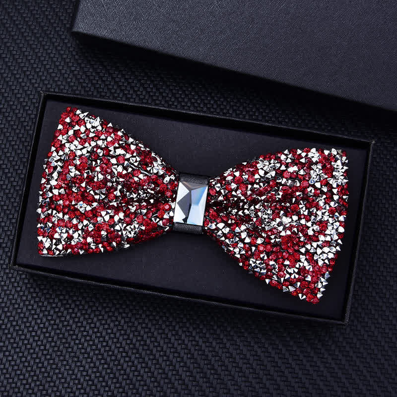 Papillon con strass di cristallo alla moda casual da uomo