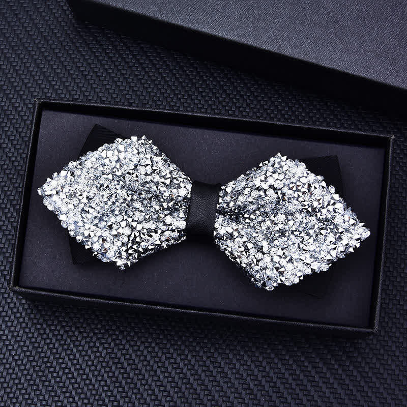 Papillon con strass di cristallo alla moda casual da uomo