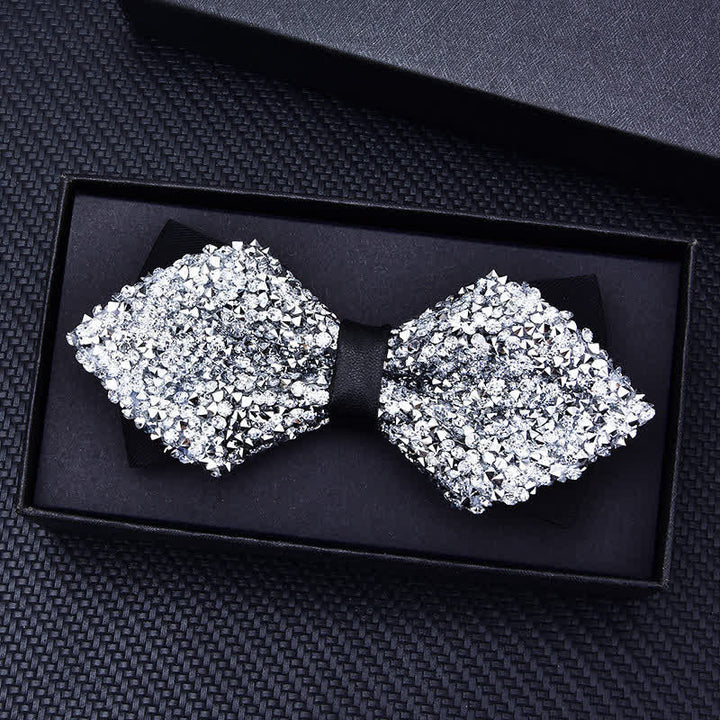 Papillon con strass di cristallo alla moda casual da uomo