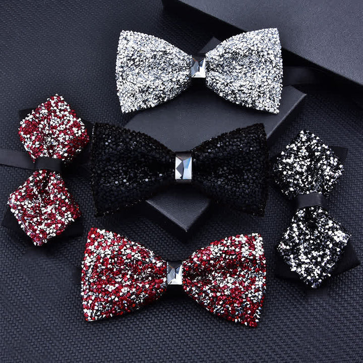 Papillon con strass di cristallo alla moda casual da uomo