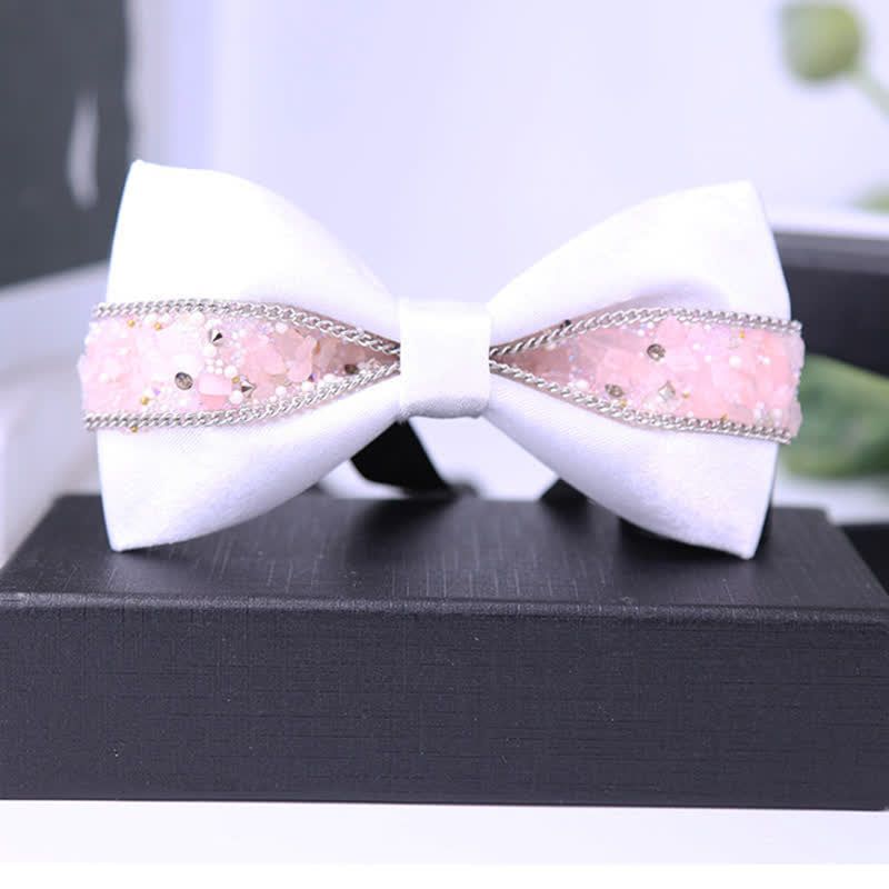 Papillon da uomo con strass e pietre scintillanti in nero - Stile n. 13 - image 20