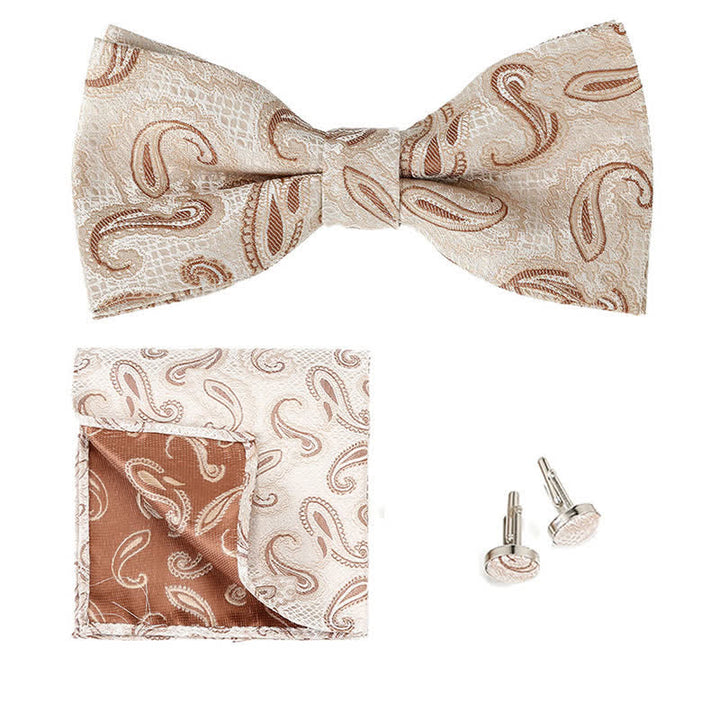 Set di 3 cravatte a farfalla classiche da uomo con motivo Paisley