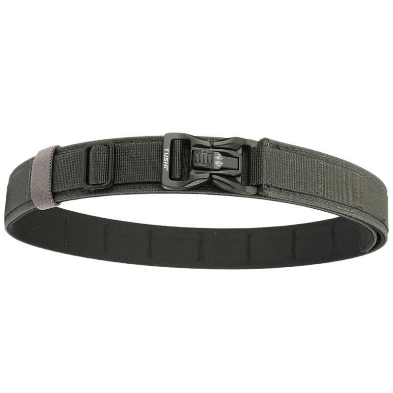 Cintura tattica da uomo con fibbia a sgancio rapido e doppia chiusura spessa - Grigio scuro - 40" - image 12