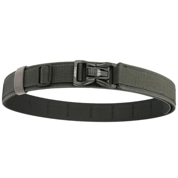 Cintura tattica da uomo con fibbia a sgancio rapido e doppia chiusura spessa - Grigio scuro - 40" - image 12