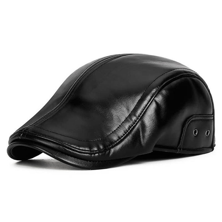Cappello basco caldo invernale casual nero con paraorecchie