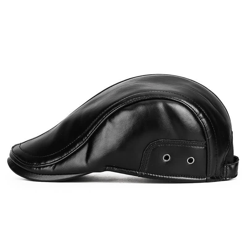 Cappello basco caldo invernale casual nero con paraorecchie