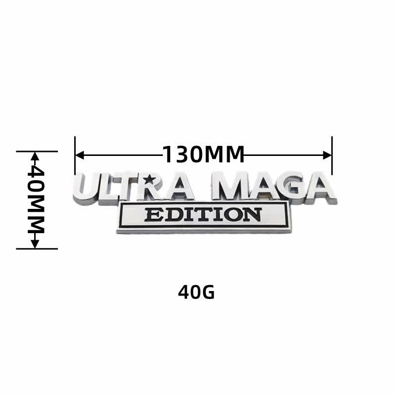 Distintivo per auto adesivo in metallo ULTRA MAGA EDITION