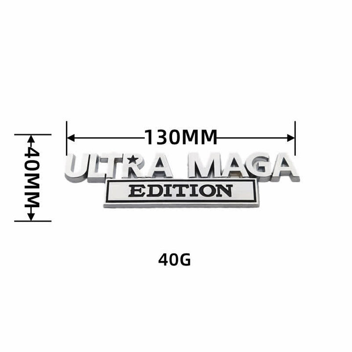 Distintivo per auto adesivo in metallo ULTRA MAGA EDITION