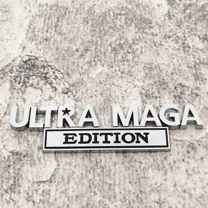 Distintivo per auto adesivo in metallo ULTRA MAGA EDITION