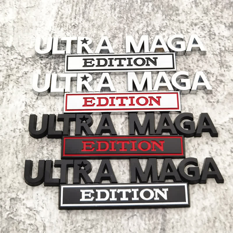 Distintivo per auto adesivo in metallo ULTRA MAGA EDITION