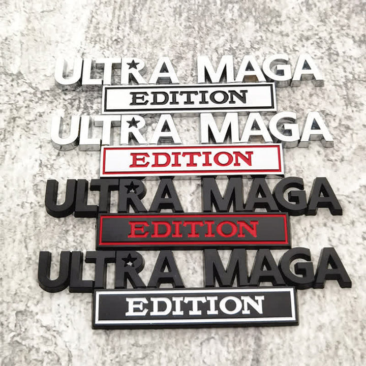 Distintivo per auto adesivo in metallo ULTRA MAGA EDITION