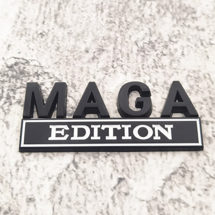 Adesivo in metallo per auto MAGA EDITION
