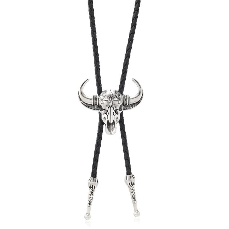 Cravatta Bolo con design turchese in stile western a forma di cuore di toro