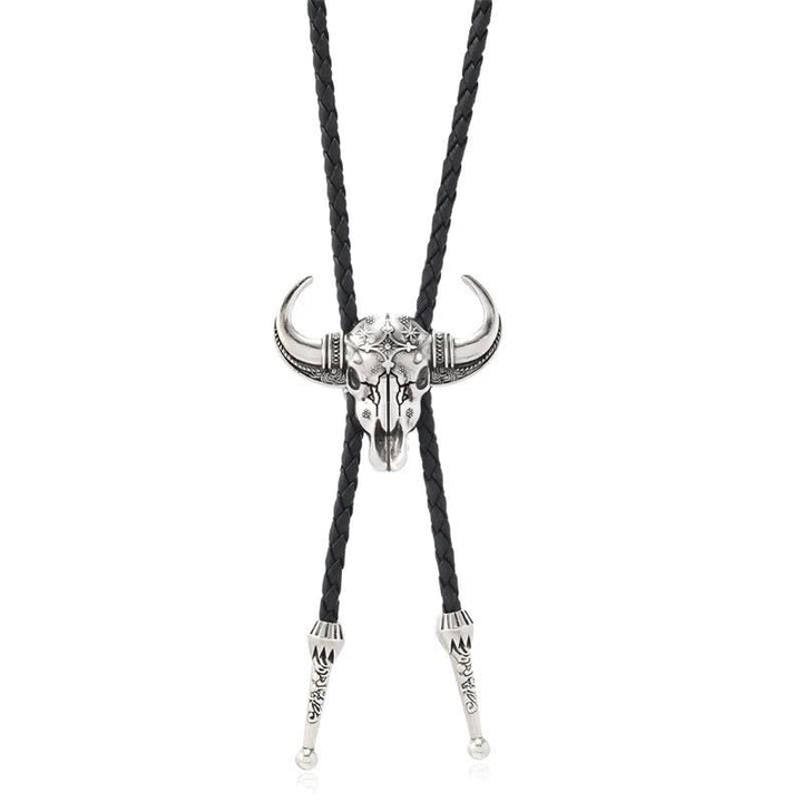 Cravatta Bolo con design turchese in stile western a forma di cuore di toro