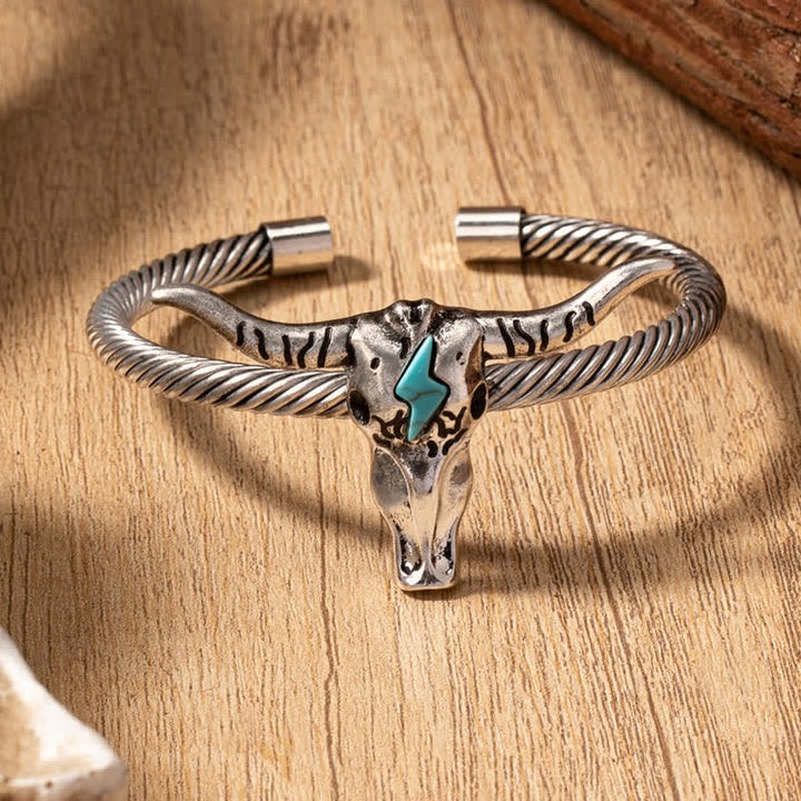 Braccialetto Western Cowboy Turchese Cowgirl Bull Conch