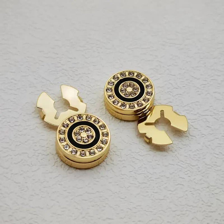 Set di gemelli da uomo con bottoni a pressione eleganti e originali, 1 paio