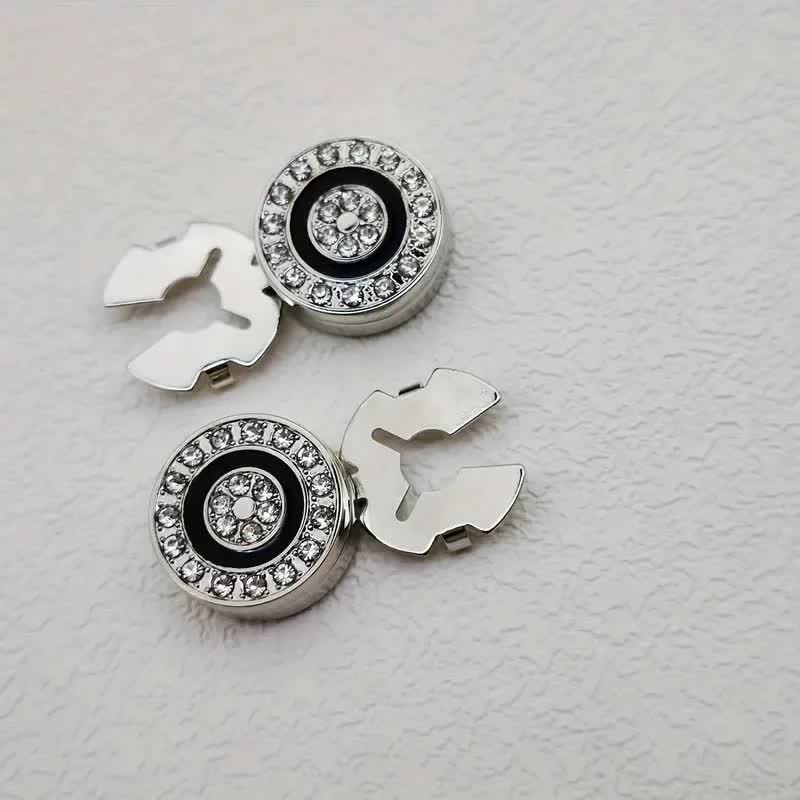 Set di gemelli da uomo con bottoni a pressione eleganti e originali, 1 paio