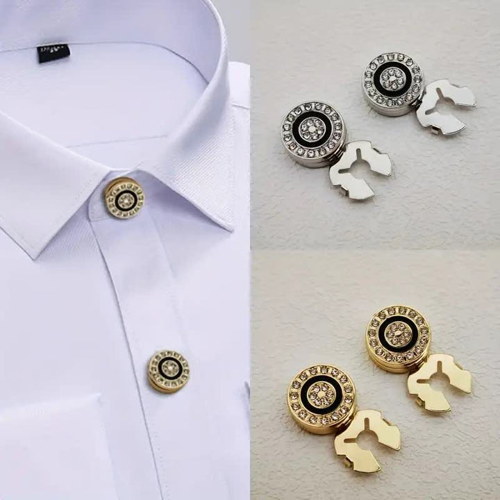 Set di gemelli da uomo con bottoni a pressione eleganti e originali, 1 paio