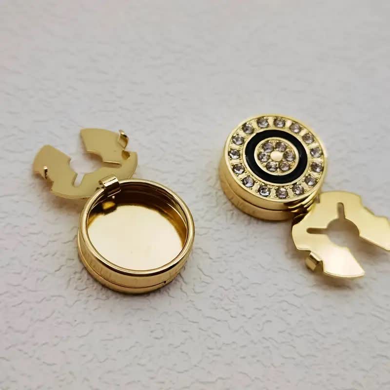 Set di gemelli da uomo con bottoni a pressione eleganti e originali, 1 paio