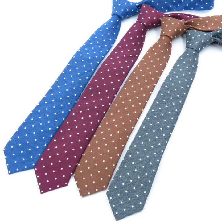 Set di 3 cravatte eleganti a pois da uomo - image 4