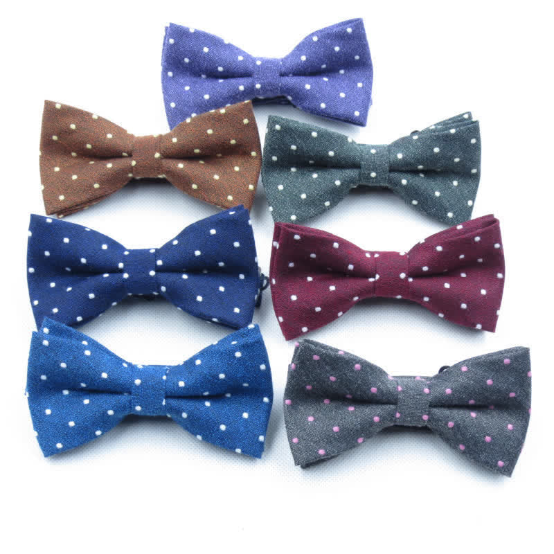 Set di 3 cravatte eleganti a pois da uomo - image 3