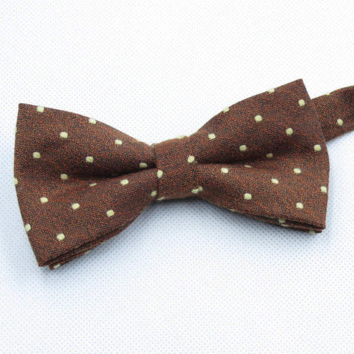 Set di 3 cravatte eleganti a pois da uomo - Marrone - Papillon - image 25
