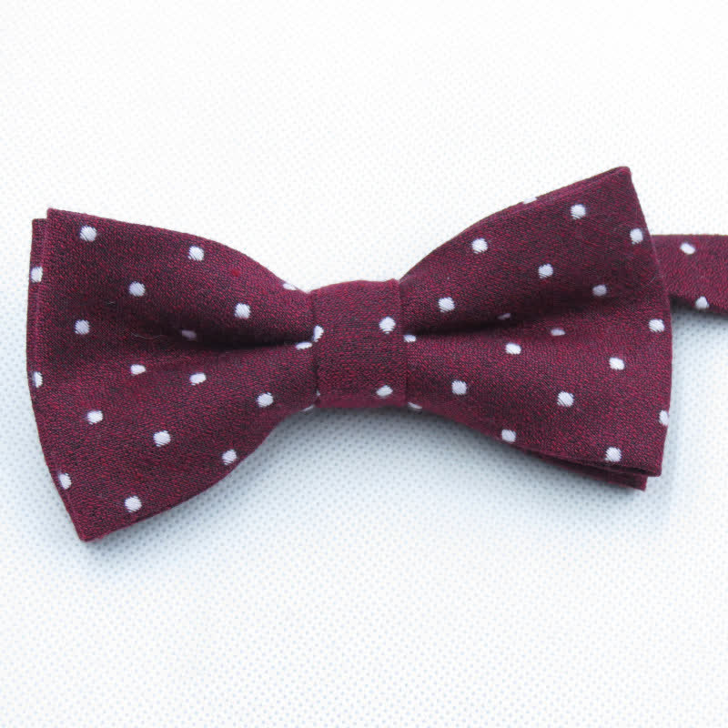 Set di 3 cravatte eleganti a pois da uomo - Borgogna - Papillon - image 9