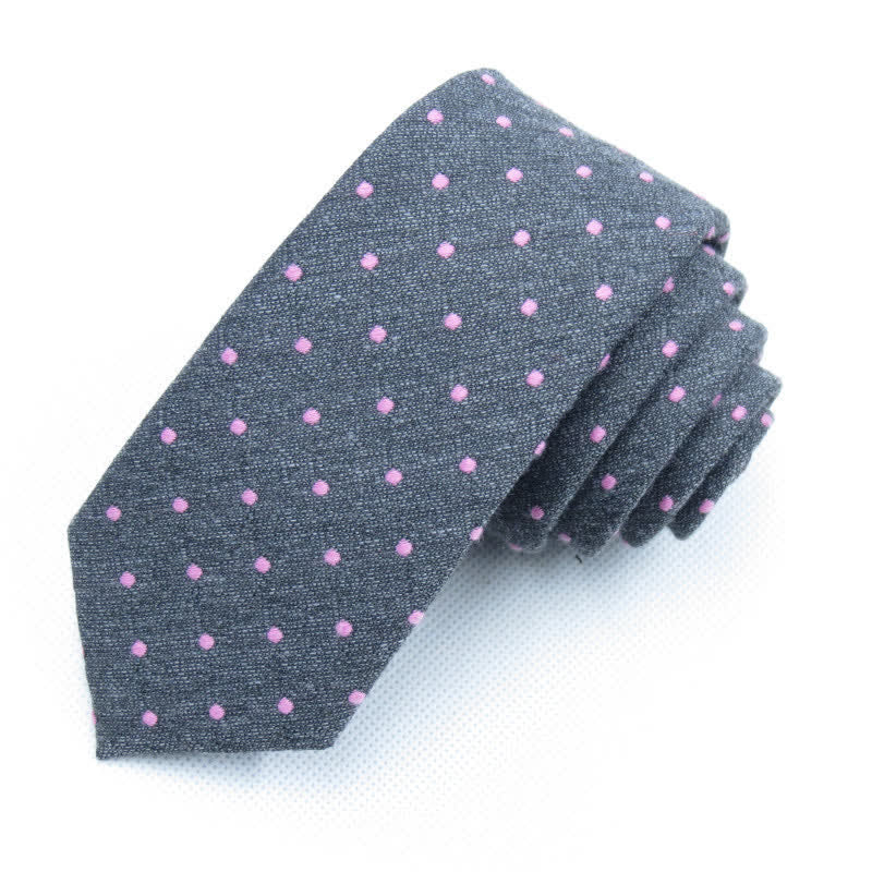 Set di 3 cravatte eleganti a pois da uomo - Grigio - Cravatta - image 19