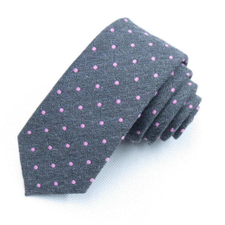 Set di 3 cravatte eleganti a pois da uomo - Grigio - Cravatta - image 19