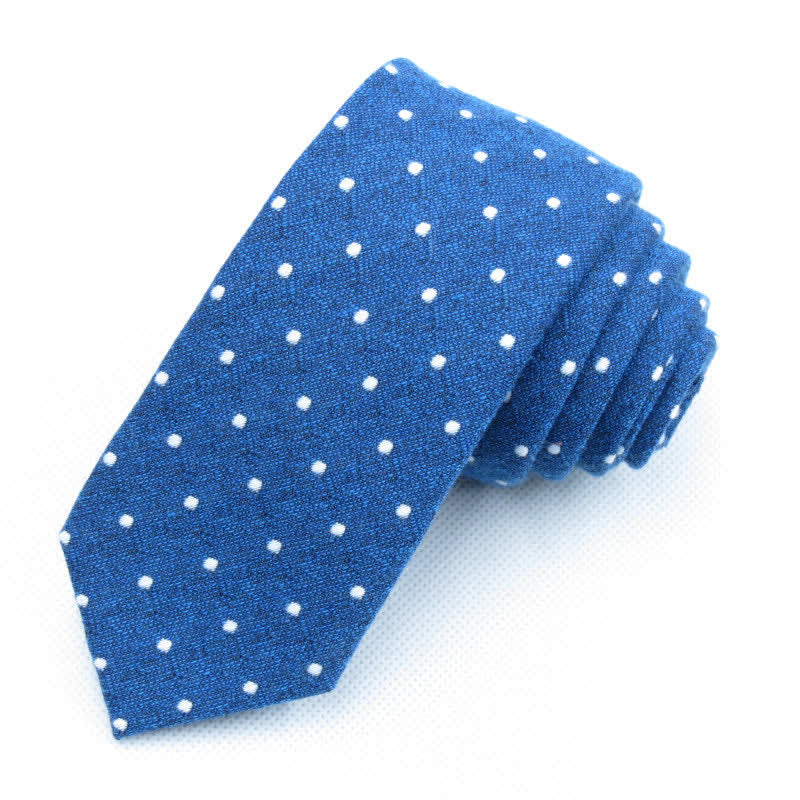 Set di 3 cravatte eleganti a pois da uomo - Blu - Cravatta - image 40