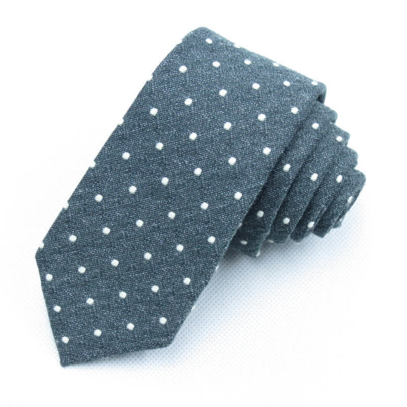 Set di 3 cravatte eleganti a pois da uomo - Verde scuro - Cravatta - image 35