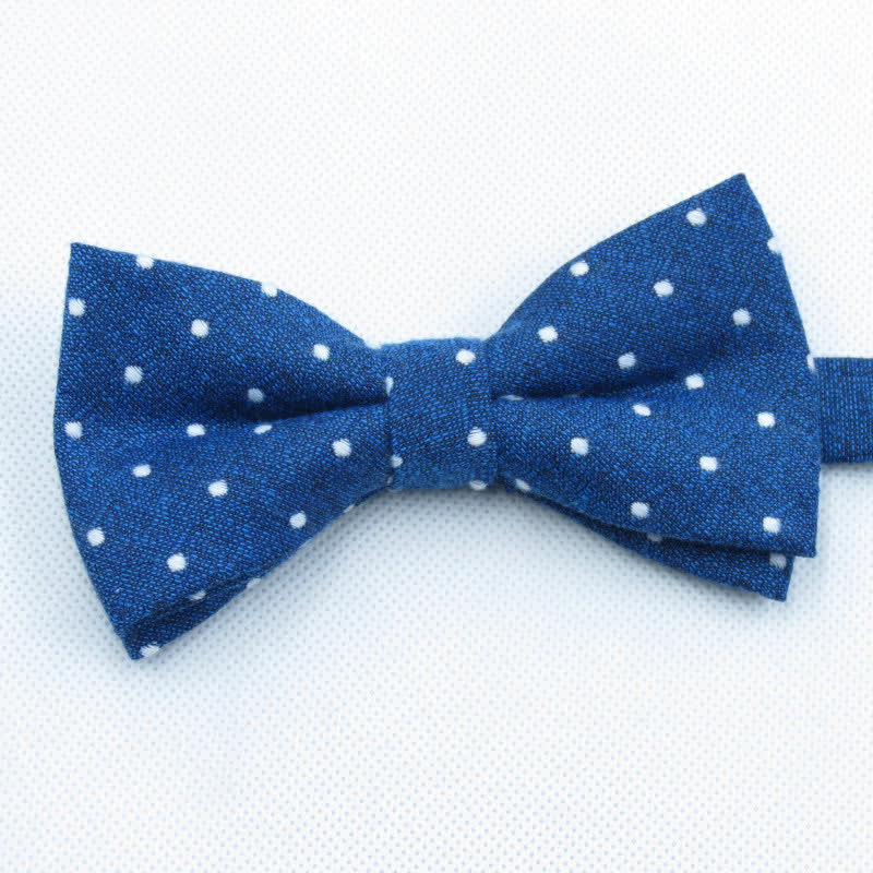 Set di 3 cravatte eleganti a pois da uomo - Blu - Papillon - image 41