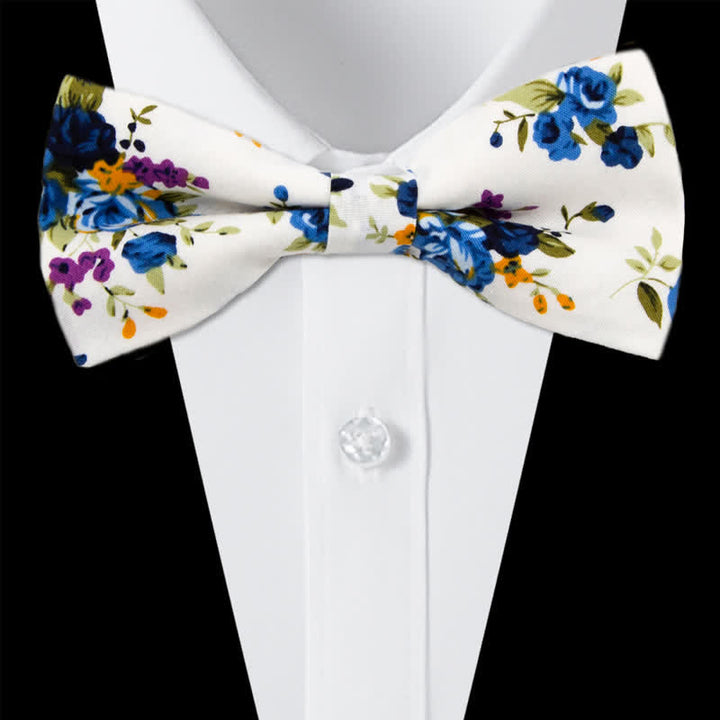 Set di 3 cravatte a farfalla in cotone con motivo Paisley da uomo