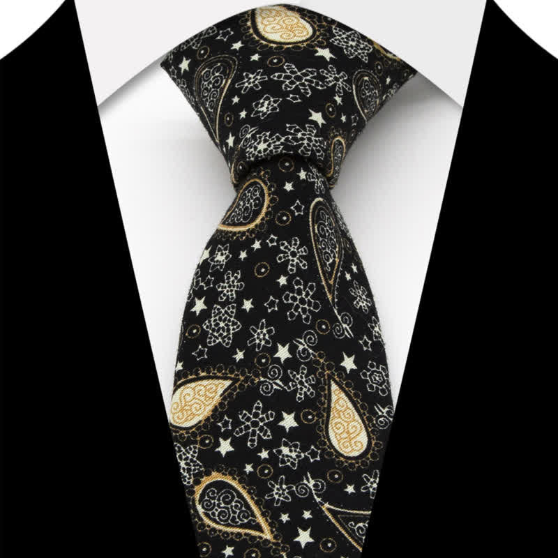 Set di 3 cravatte a farfalla in cotone con motivo Paisley da uomo