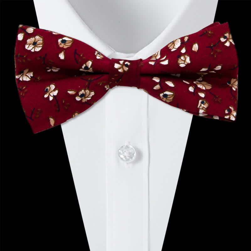 Set di 3 cravatte a farfalla in cotone con motivo Paisley da uomo