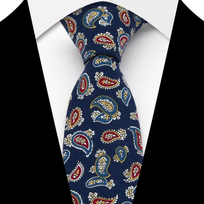 Set di 3 cravatte a farfalla in cotone con motivo Paisley da uomo